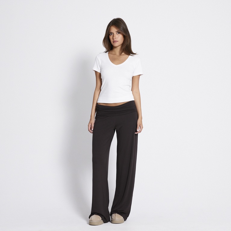 Foldable wide pants "Eleni" Brown